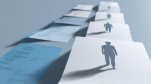 En schematisk men stilren visualisering av en rekryteringsprocess utan ett traditionellt CV.