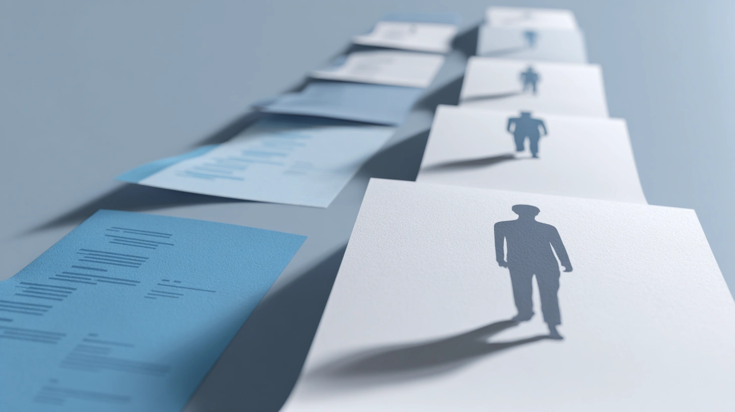 En schematisk men stilren visualisering av en rekryteringsprocess utan ett traditionellt CV.